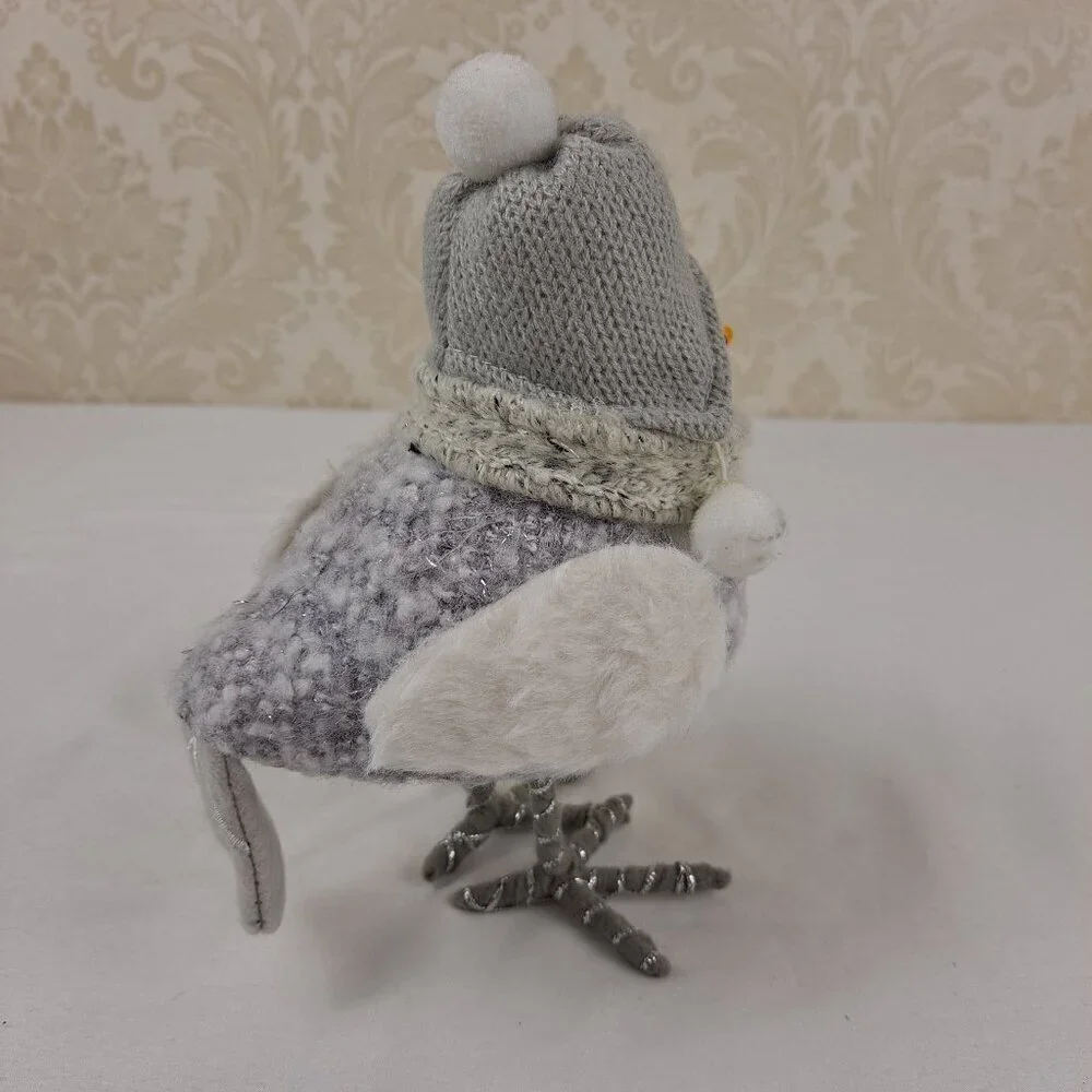 Target Featherly Friends Gray and White Bird With Snow Cap & Scarf